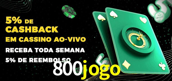 Promoções do cassino ao Vivo 800jogo
